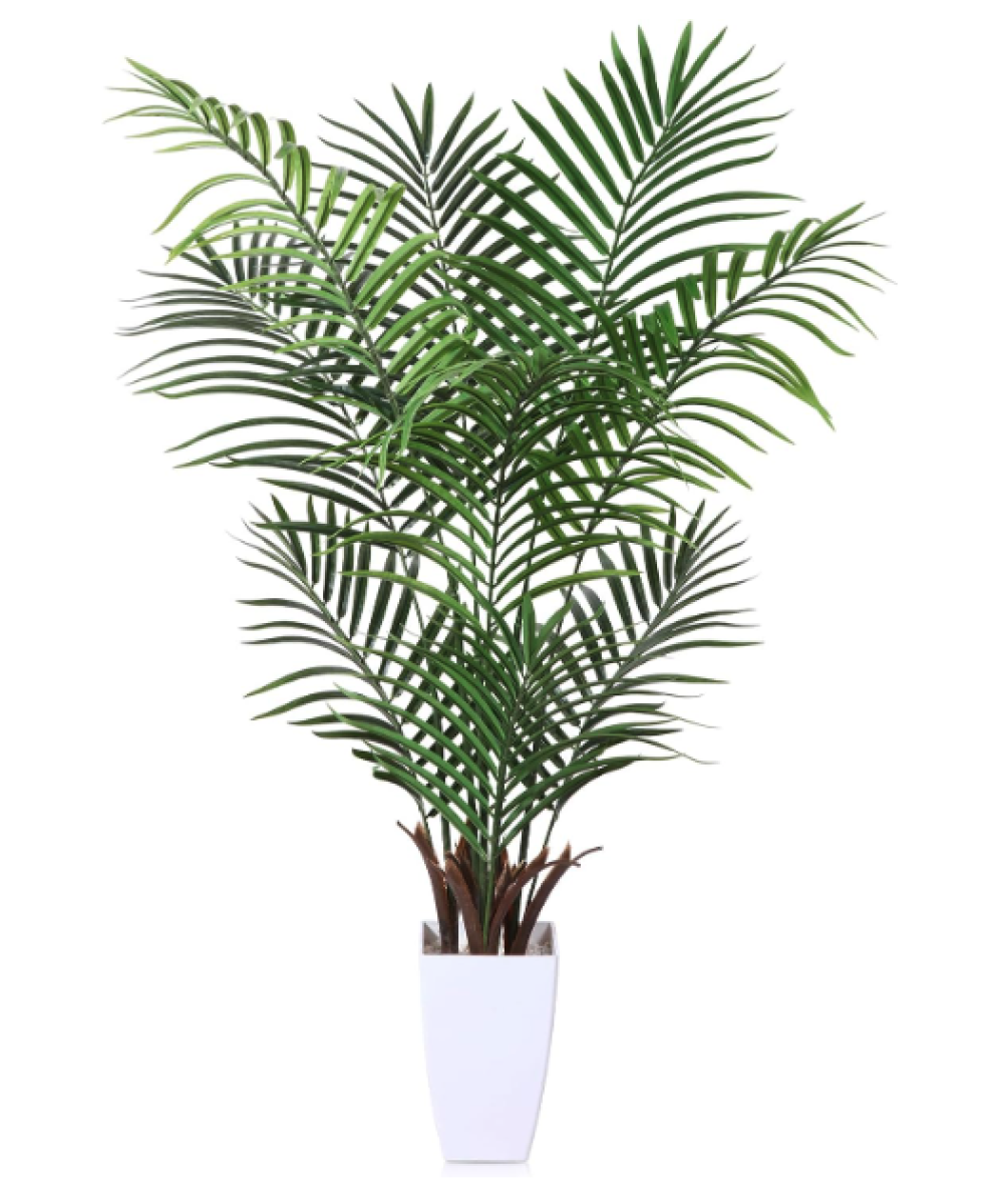 4FT Tall Faux Plant with White Taper Planter
